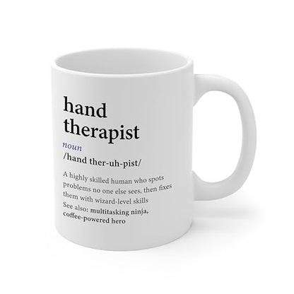 DesiDD Hand Therapist Definition Funny Gifts | Ceramic Coffee Mug | 11 OZ