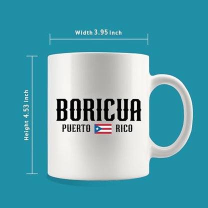 Puerto Rico Boricua Rican Gifts For Men Women | Ceramic Coffee Mug | 11 OZ