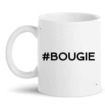 Funny Bougie Hashtag Gift for Men Women | Ceramic Coffee Mug | 11 OZ