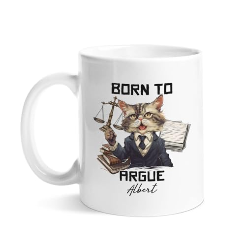 Born To Argue Personalized Name Law Student | Customised Coffee Mug | 11 OZ