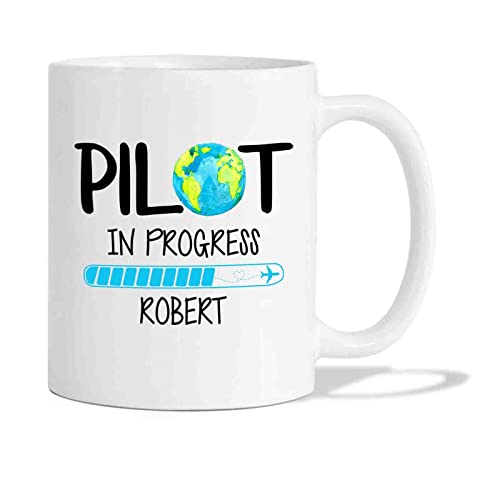 Personalized Pilot Gifts For Airplane | Customised Coffee Mug | 11 OZ