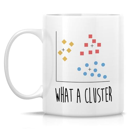Funny For Data Scientist What A Cluster | Ceramic Coffee Mug | 11 OZ