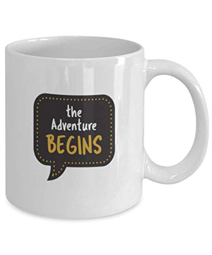 Graduation The Adventure Begins Funny Gift | Ceramic Coffee Mug | 11 OZ