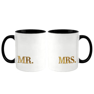 Mr and Mrs Set for Couples of 2 Anniversary | Ceramic Coffee Mug | 11 OZ