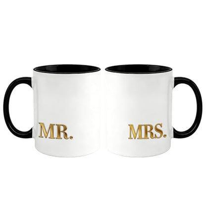 Mr and Mrs Set for Couples of 2 Anniversary | Ceramic Coffee Mug | 11 OZ