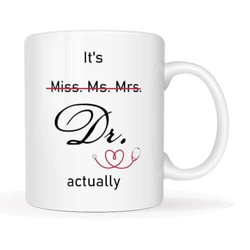 MAUAG It s Dr Actually Miss Ms Mrs Crossed Out | Ceramic Coffee Mug | 11 OZ