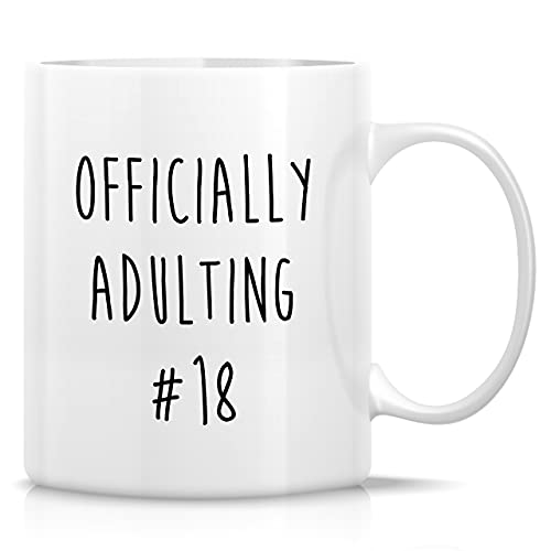 Funny Officially Adulting 18th Years Old | Ceramic Coffee Mug | 11 OZ