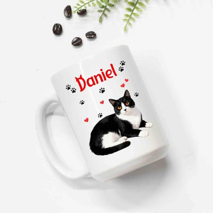 Customized Tuxedo Gift for Cat Dad Mom Pet | Customised Coffee Mug | 11 OZ