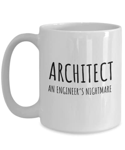 Funny Architect Gifts For Men Student Gift | Ceramic Coffee Mug | 11 OZ
