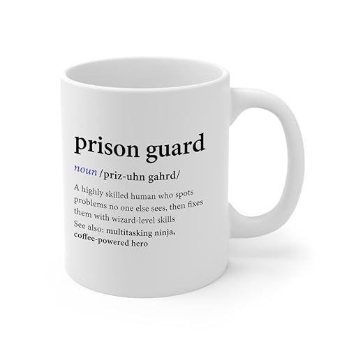 DesiDD Prison Guard Definition Funny Gifts for | Ceramic Coffee Mug | 11 OZ