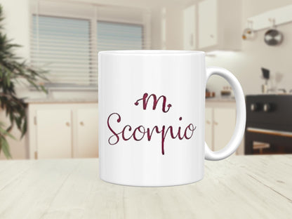 Scorpio Zodiac Mug: Elegant Coffee Tea Cup, UK Made