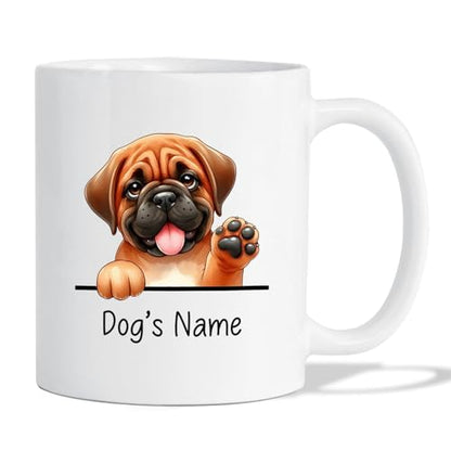 Personalized Bullmastiff with Name Custom | Customised Coffee Mug | 11 OZ