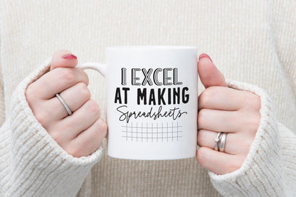 Accountant Coffee Mug Coaster Set I Excel At Spreadsheets Book Keeping Analyst
