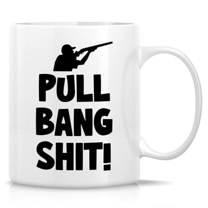 Funny Clay Shooting Pull Bang or Humorous Gift | Ceramic Coffee Mug | 11 OZ
