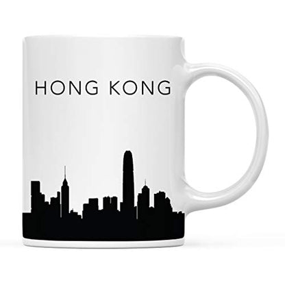 Tourist Travel Souvenir Gift Hong Kong Skyline | Ceramic Coffee Mug | 11 OZ