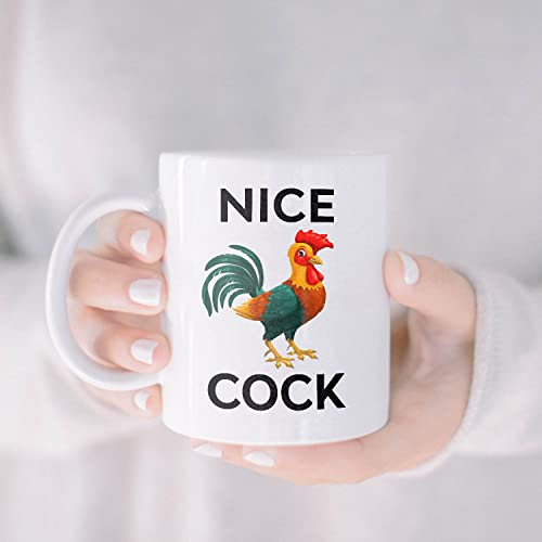 Funny Joke Nice Cock Gift For Boyfriend | Ceramic Coffee Mug | 11 OZ