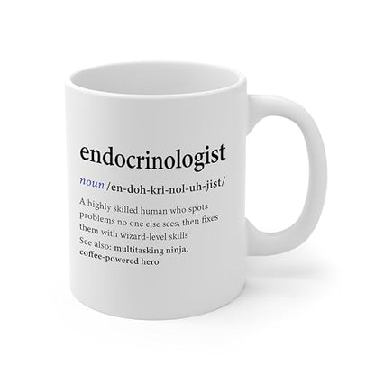 DesiDD Endocrinologist Definition Funny Gifts | Ceramic Coffee Mug | 11 OZ