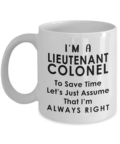 Gifts for Lieutenant Colonel Chief Officer | Ceramic Coffee Mug | 11 OZ