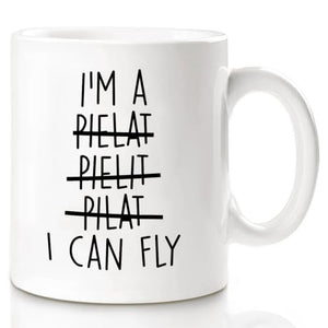 Funny Pilot Gifts I Can Fly Gag for Aviation | Ceramic Coffee Mug | 11 OZ