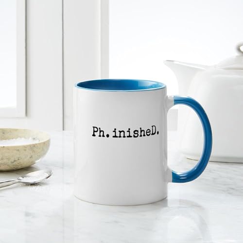 Typewriter Finished Phd Graduate | Ceramic Coffee Mug | 11 OZ