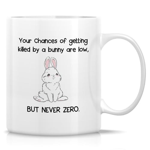 Funny Rabbit Lover Bunny or Cute Sarcastic | Ceramic Coffee Mug | 11 OZ