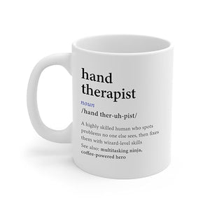 DesiDD Hand Therapist Definition Funny Gifts | Ceramic Coffee Mug | 11 OZ