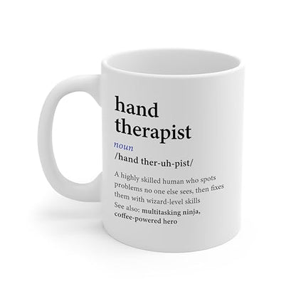 DesiDD Hand Therapist Definition Funny Gifts | Ceramic Coffee Mug | 11 OZ