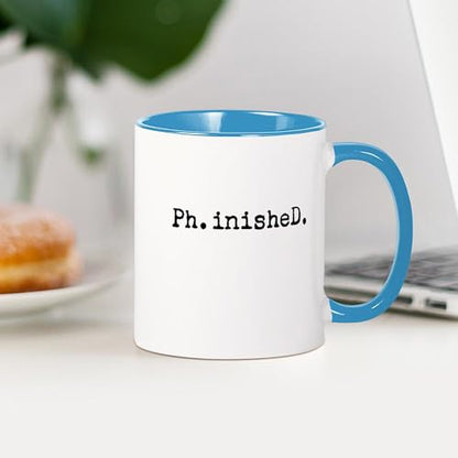 Typewriter Finished Phd Graduate | Ceramic Coffee Mug | 11 OZ