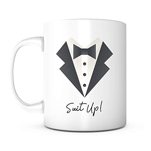Suit Up Tux Men Bachelor Party Supplies For | Ceramic Coffee Mug | 11 OZ