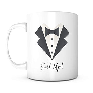 Suit Up Tux Men Bachelor Party Supplies For | Ceramic Coffee Mug | 11 OZ