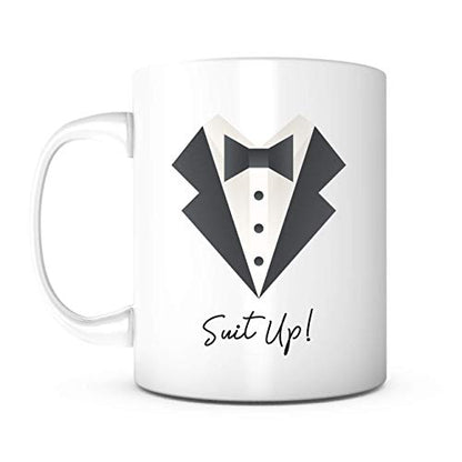 Suit Up Tux Men Bachelor Party Supplies For | Ceramic Coffee Mug | 11 OZ