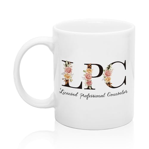 XQLZY LPC Licensed Professional Counselor | Ceramic Coffee Mug | 11 OZ