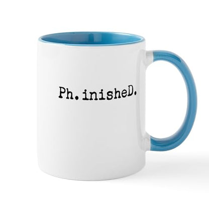 Typewriter Finished Phd Graduate | Ceramic Coffee Mug | 11 OZ