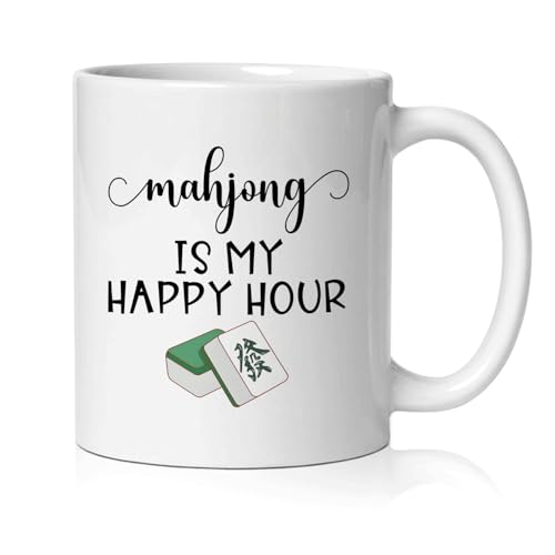 Mahjong Gifts Gift for Mah Jong Players Lovers | Ceramic Coffee Mug | 11 OZ