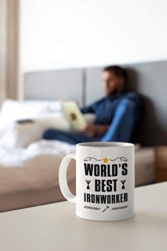 Ironworker Gifts World s Best Iron Worker Gift | Ceramic Coffee Mug | 11 OZ
