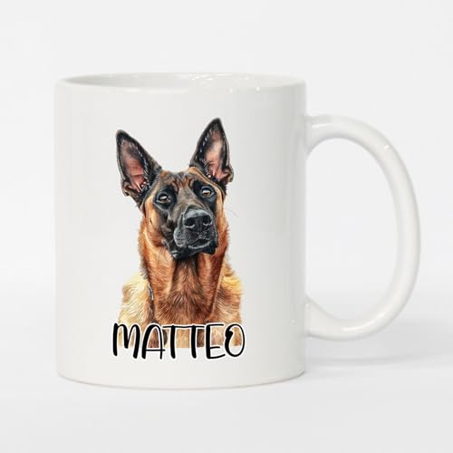Personalized Choose Name Malinois Gift For | Customised Coffee Mug | 11 OZ