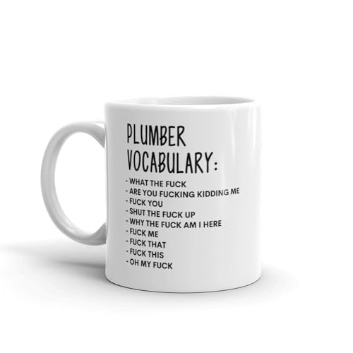 Vocabulary Job Funny -Rude Plumber -Colleague | Ceramic Coffee Mug | 11 OZ