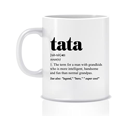 Tata Definition | Ceramic Coffee Mug | Father's Day Gift | Stylish Printed Design | Tea & Coffee Cup | 11oz
