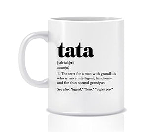 Tata Definition | Ceramic Coffee Mug | Father's Day Gift | Stylish Printed Design | Tea & Coffee Cup | 11oz