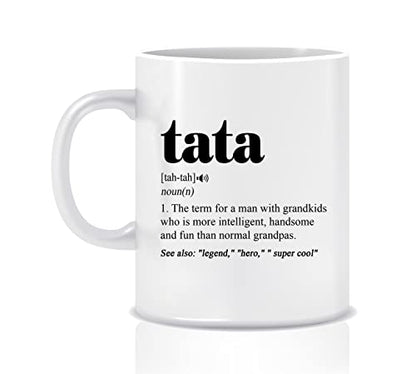 Tata Definition | Ceramic Coffee Mug | Father's Day Gift | Stylish Printed Design | Tea & Coffee Cup | 11oz