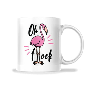 Oh Flock Flamingo Gift Funny Pun M559 | Ceramic Coffee Mug | 11 OZ