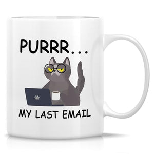 Funny Sarcastic Coworker Cat Per My Last Email | Ceramic Coffee Mug | 11 OZ