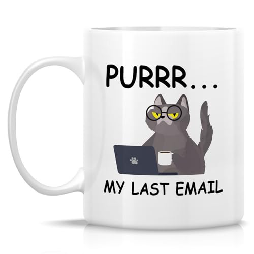 Funny Sarcastic Coworker Cat Per My Last Email | Ceramic Coffee Mug | 11 OZ