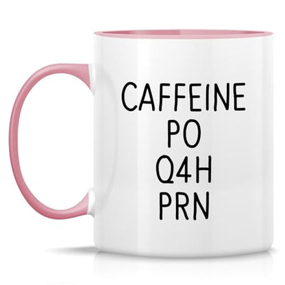 Funny Caffeine PO Q4H PRN Medical Doctor Funny | Ceramic Coffee Mug | 11 OZ