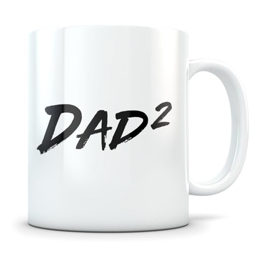 Dad x2 dad2 dadx2 2 again daddy expectant | Ceramic Coffee Mug | 11 OZ