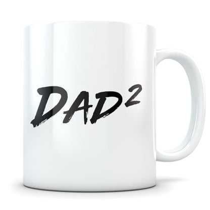 Dad x2 dad2 dadx2 2 again daddy expectant | Ceramic Coffee Mug | 11 OZ