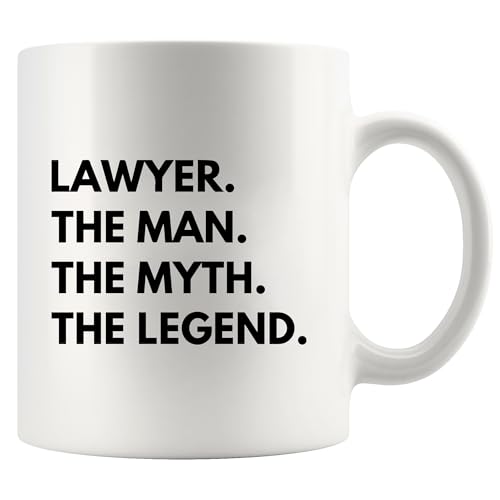 Lawyer The Man Myth Legend Law Students Judge | Ceramic Coffee Mug | 11 OZ