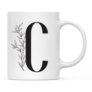 Gift Elegant Design Monogram Initial Letter C | Ceramic Coffee Mug | 11 OZ