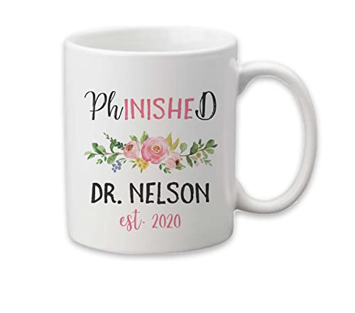 PhinisheD PhD Graduation Personalized Gift | Customised Coffee Mug | 11 OZ