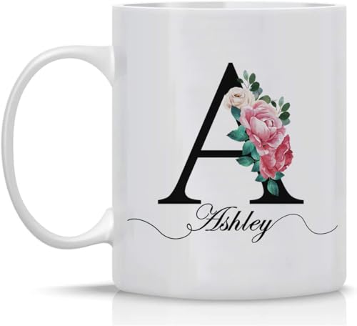 Personalized Monogrammed Custom with | Customised Coffee Mug | 11 OZ